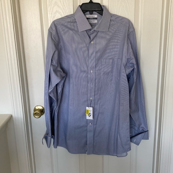 Daniel Cremieux Other - “Cremieux” 👔 dress shirt/ navy blue, white; size 16.5 (35); NWT